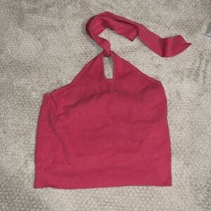 Banana Republic Knit Halter Tie Neck Cropped Top